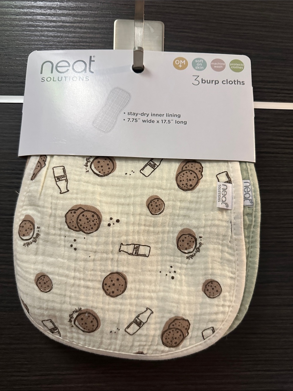 Neat Solutions Set of 3 Burp Cloths